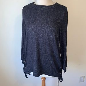 Sweater with lace up sides